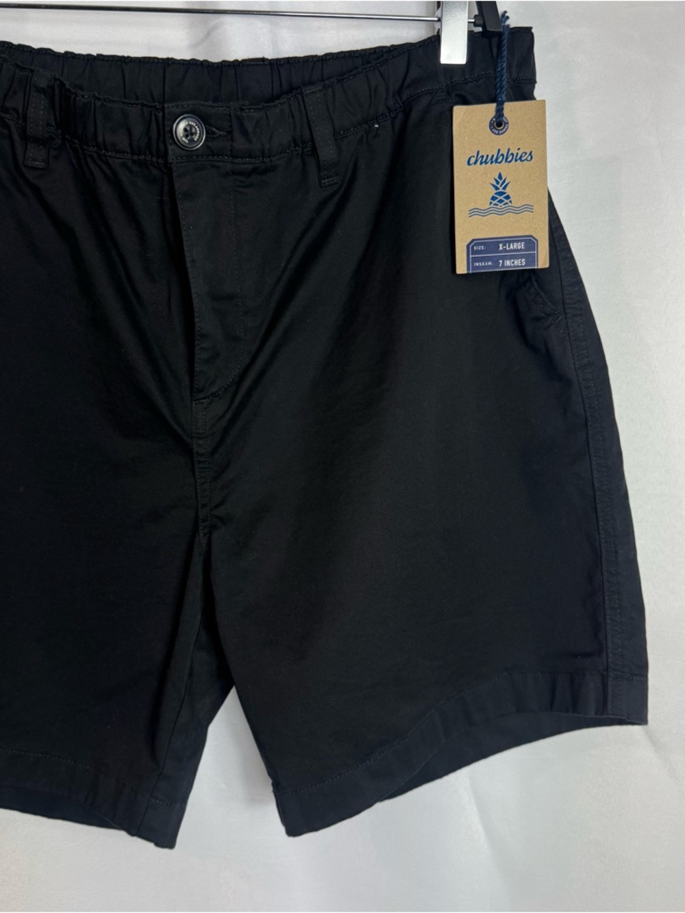 Chubbies Men Originals Shorts Size XL 7” inseam Elastic Waist Dark N Stormies